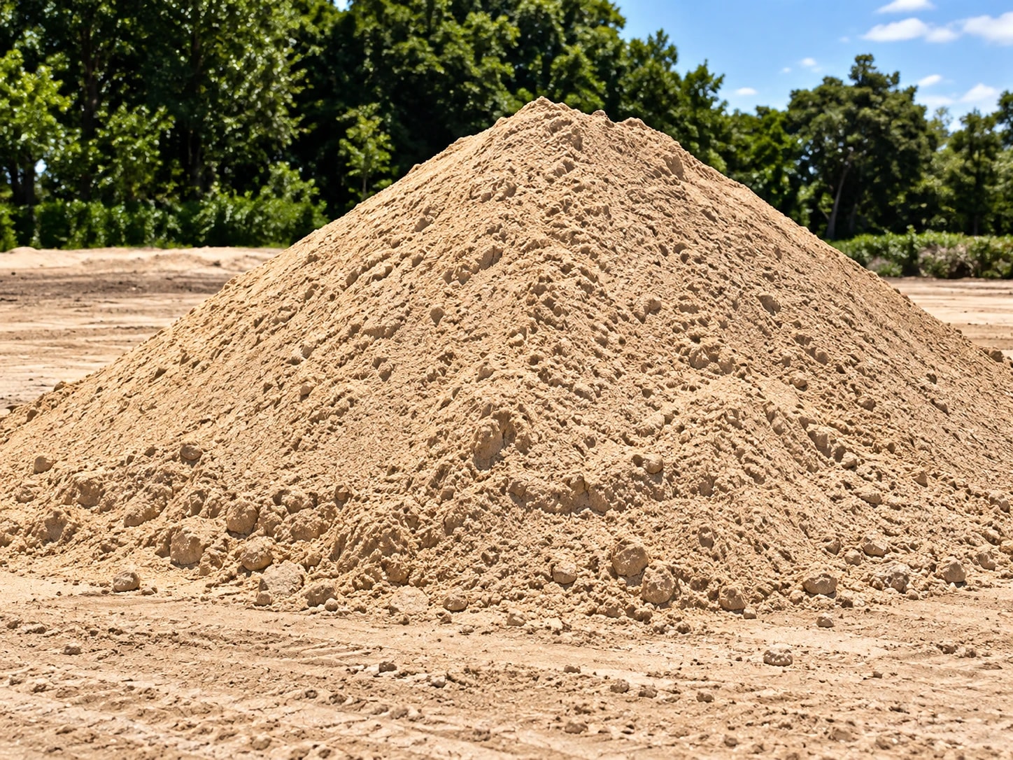 Pilha de areia para construção